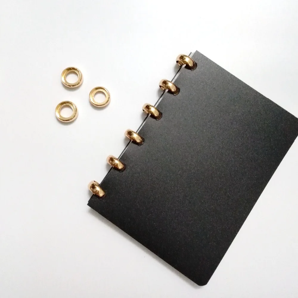 18mm Gold Silver Metal metal ring binder metal binder ring book binding supplies Loose Leaf Ring Hollow Binding Buckle Metal Hoop Book Circle Ring DIY Binding Clasp Binder Disc 10Pc