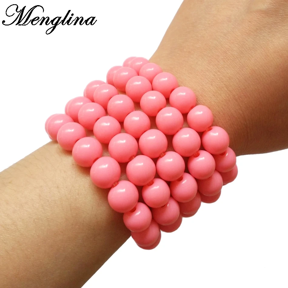 Buy Menglina Fashion Lovely Pink Color Acrylic Bead