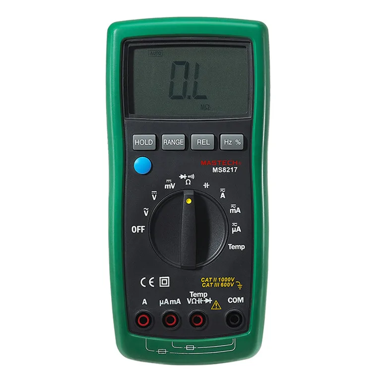 

MASTECH MS8217 True RMS Digital Multimeter Meter AC/DC Voltage Current Resistance Capacitance Tester & Temperature Measurement