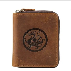 Man money clips wallets cow leather 2018 new male short vintage business genuine leather wallet bags Man money clips wallets cow leather 2018 new male short vintage business genuine leather wallet bags