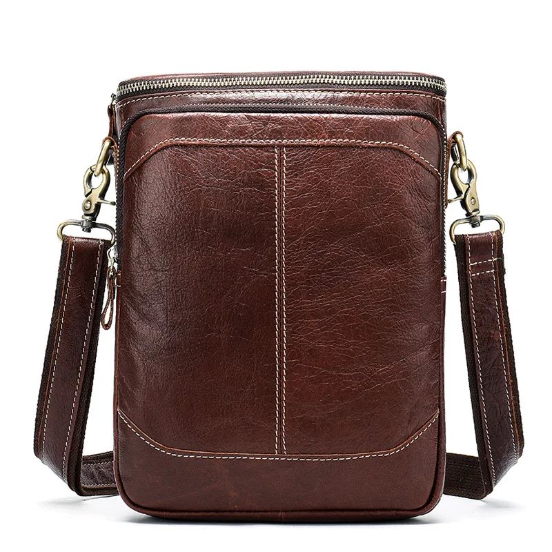 Vintage männer Schulter Taschen Zipper Messenger Tasche männer Echte Leder Tasche Männlichen ipad Umhängetaschen für Männer handtaschen