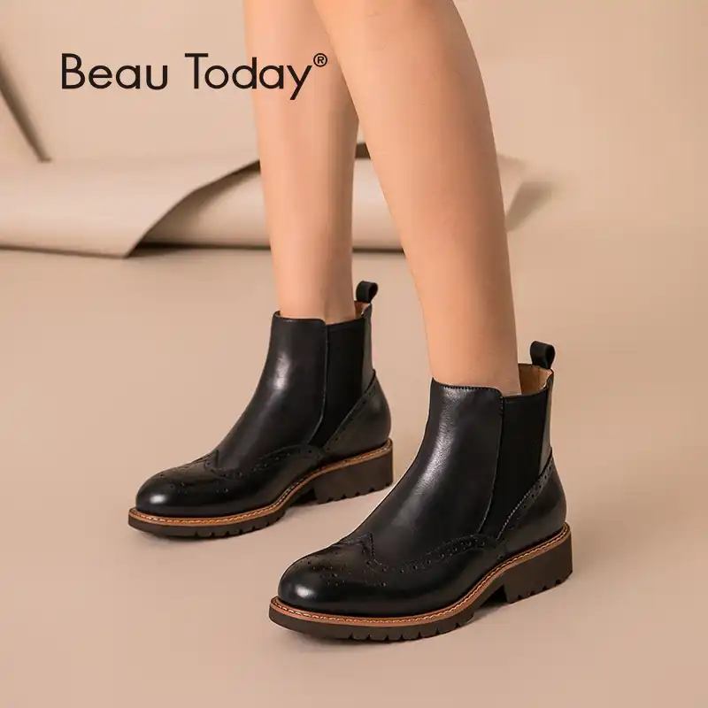 ladies brogue ankle boots