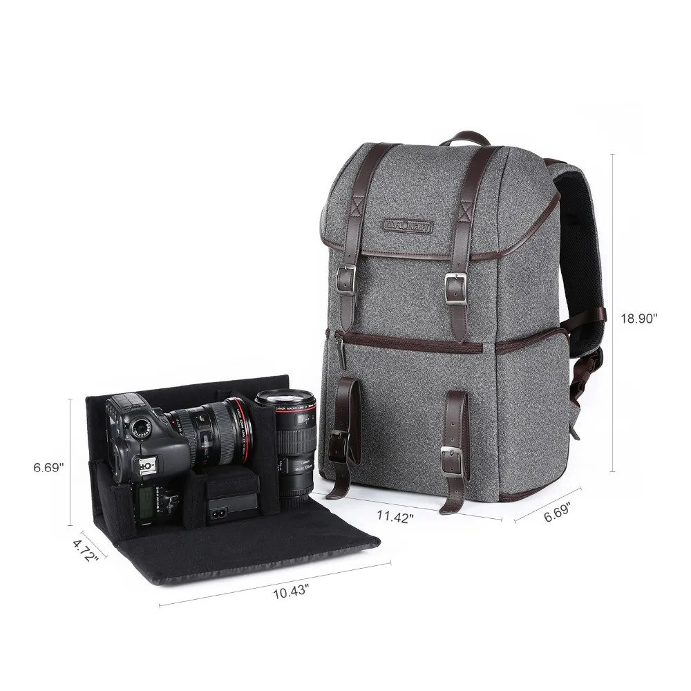 K& F концепция многофункциональная камера рюкзак Видео Фото цифровые плечи мягкая сумка чехол водонепроницаемый противоударный сумки для Canon