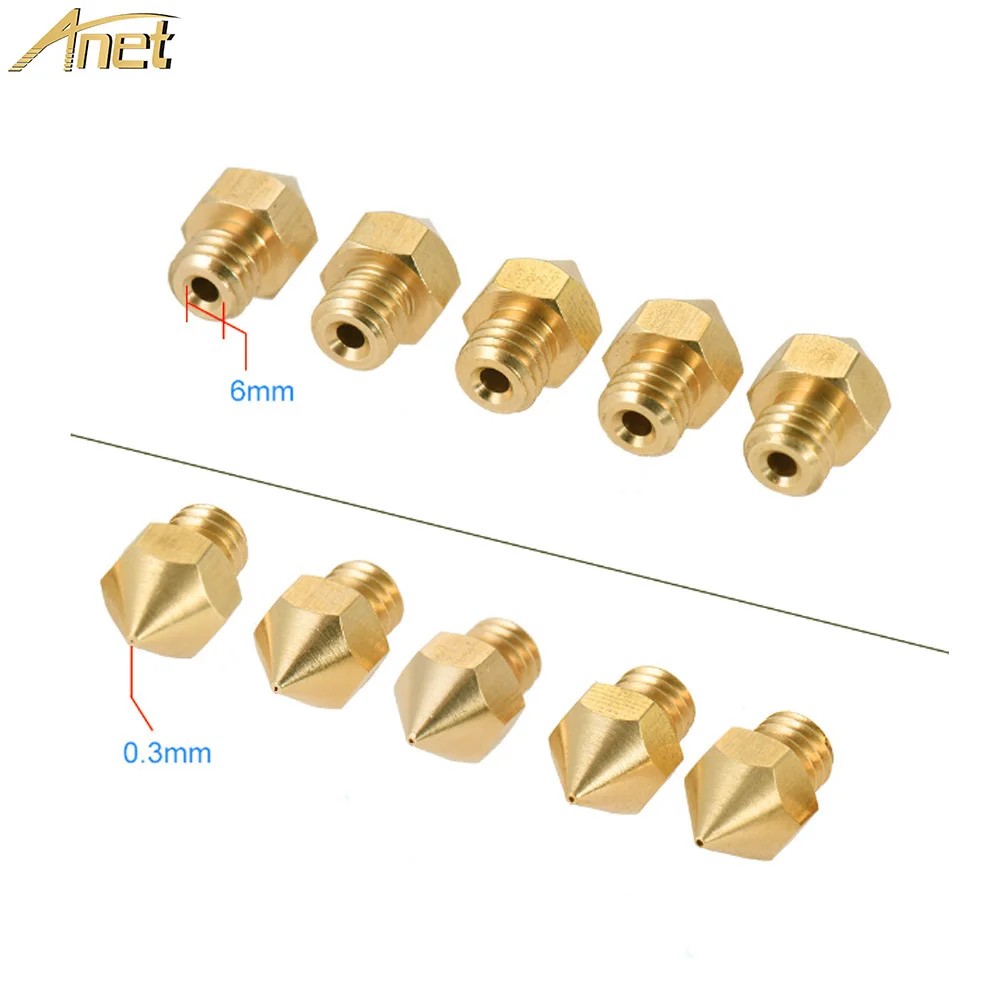 1PC Anet 3d printer part 0.3mm nozzle J-head extrusion For 1.75mm Filament MK8 | Компьютеры и офис