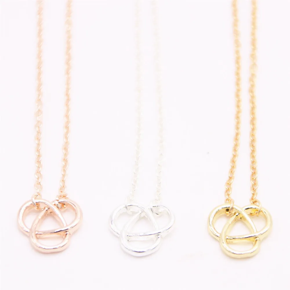 Abstract trillium pendant necklace cross three arc-shaped designed for women | Украшения и аксессуары