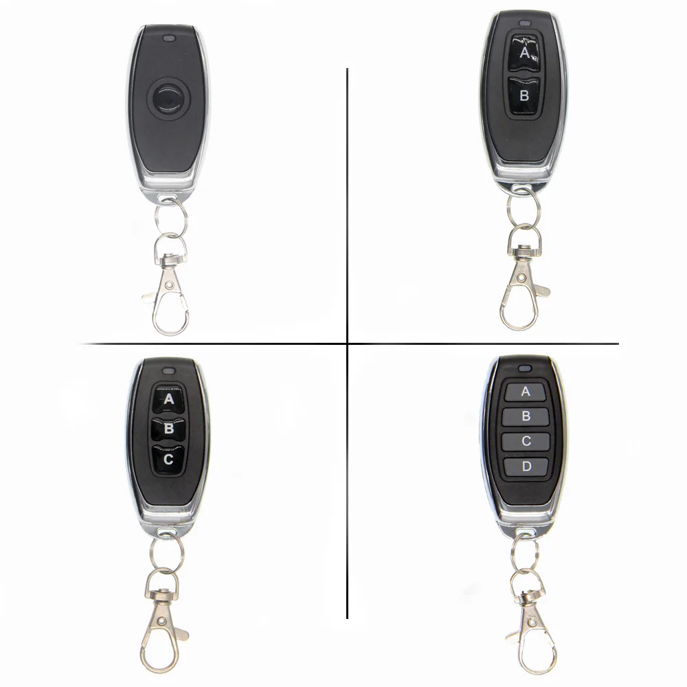 

New Metal Frame Design 1 2 3 4 CH 1CH 2CH 3CH 4CH RF Transmitter Wireless Remote Control ,315/433 MHz