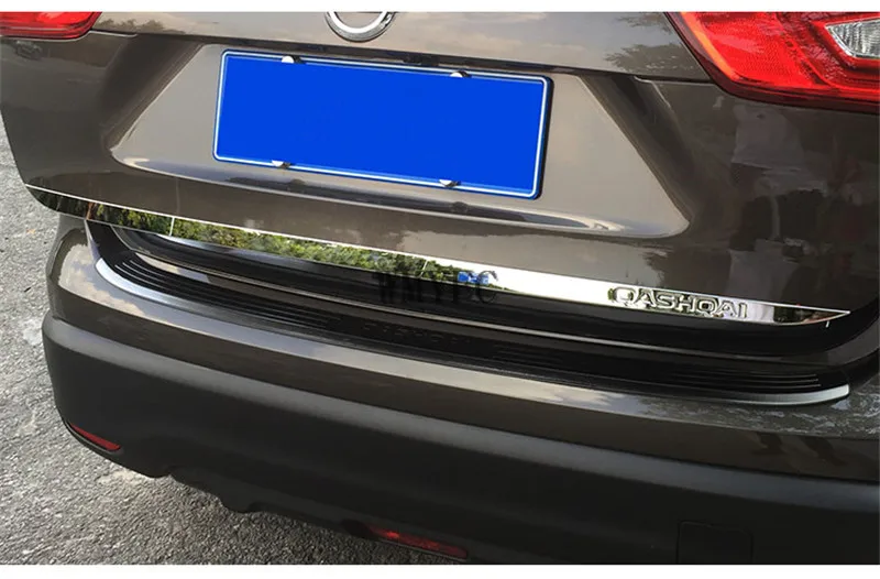 Ceny Pasuje do Nissan Qashqai j11 2014 2019 tylne tylne drzwi naklejki z płytą tylną ze stali nierdzewnej drzwi klapa tylna akcesoria samochodowe do stylizacji
