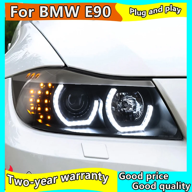 Автостайлинг для BMW E90 фары 2005-2012 320i 318i 323i 325i DRL Hid ангельские глазки Биксеноновые