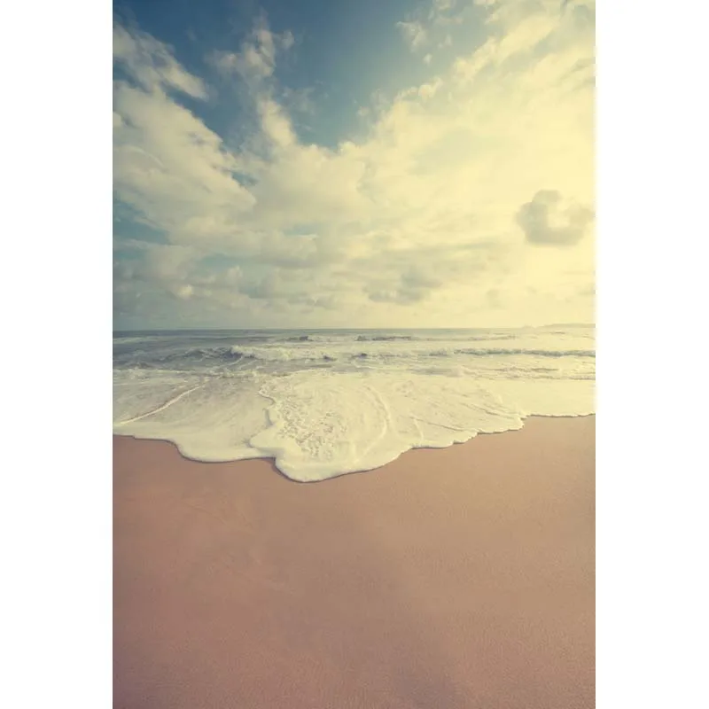 

Thin Vinyl Photography Background Baby Blue Sea Beach Backdrop Photos F-2644