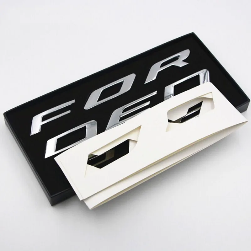 

FOR 2014 2015 2016 2017 FORD EDGE ACCESSORIES CAR METAL CHROME BONNET HOOD 3D LOGO ALPHABET STICKER EMBLEM CAR-STYLING