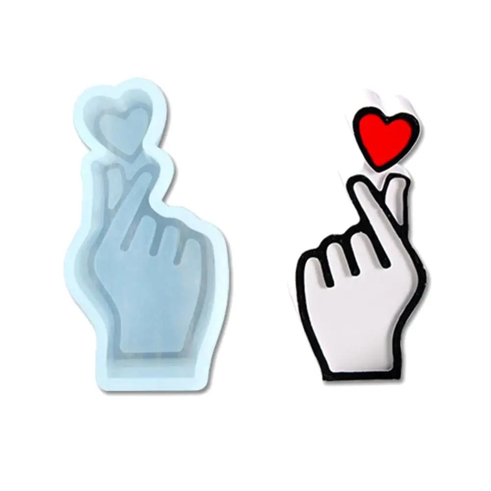 

Cute Heart Gesture Silicone Mold Casting Resin Mould Jewelry Making DIY Pendant Craft Handmade Tool Epoxy Resin Molds