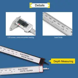 6 "150 мм ЖК-дисплей цифровой штангенциркуль микрометр Мера Инструмент Калибр правитель плавание специальный