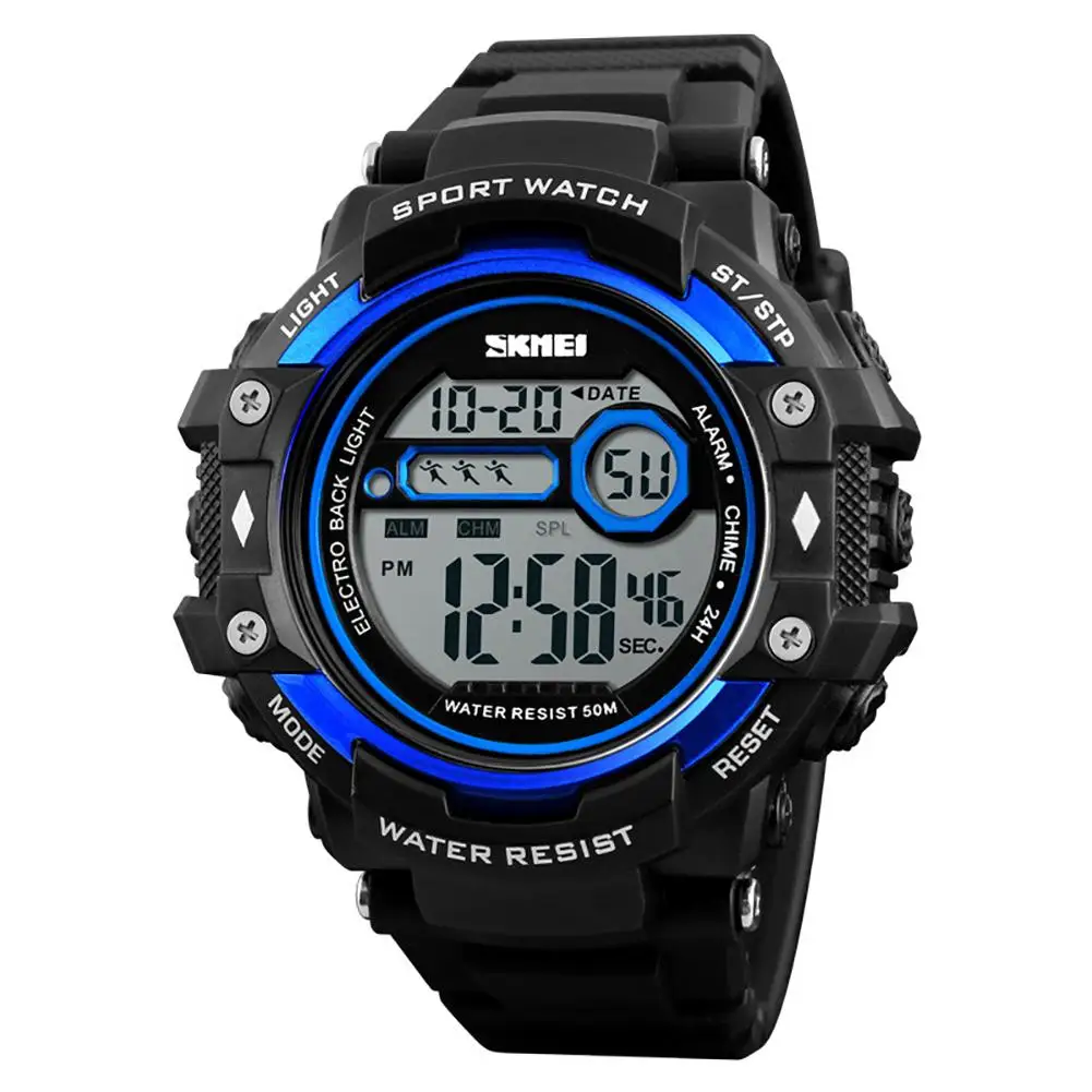 

Waterproof Men Fashion Digital Display Alarm Calendar Sports Wrist Watch Military Electronics army clock dropshipping