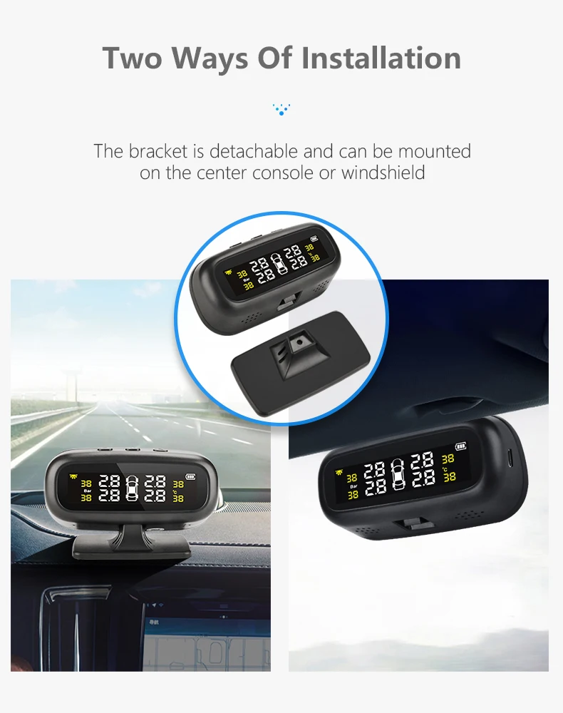 Система контроля давления в шинах на солнечных батареях система контроля давления в шинах автомобиля система сигнализации в шинах дисплей интеллектуальное Предупреждение температуры с 4 датчиками Бар ЖК-дисплей