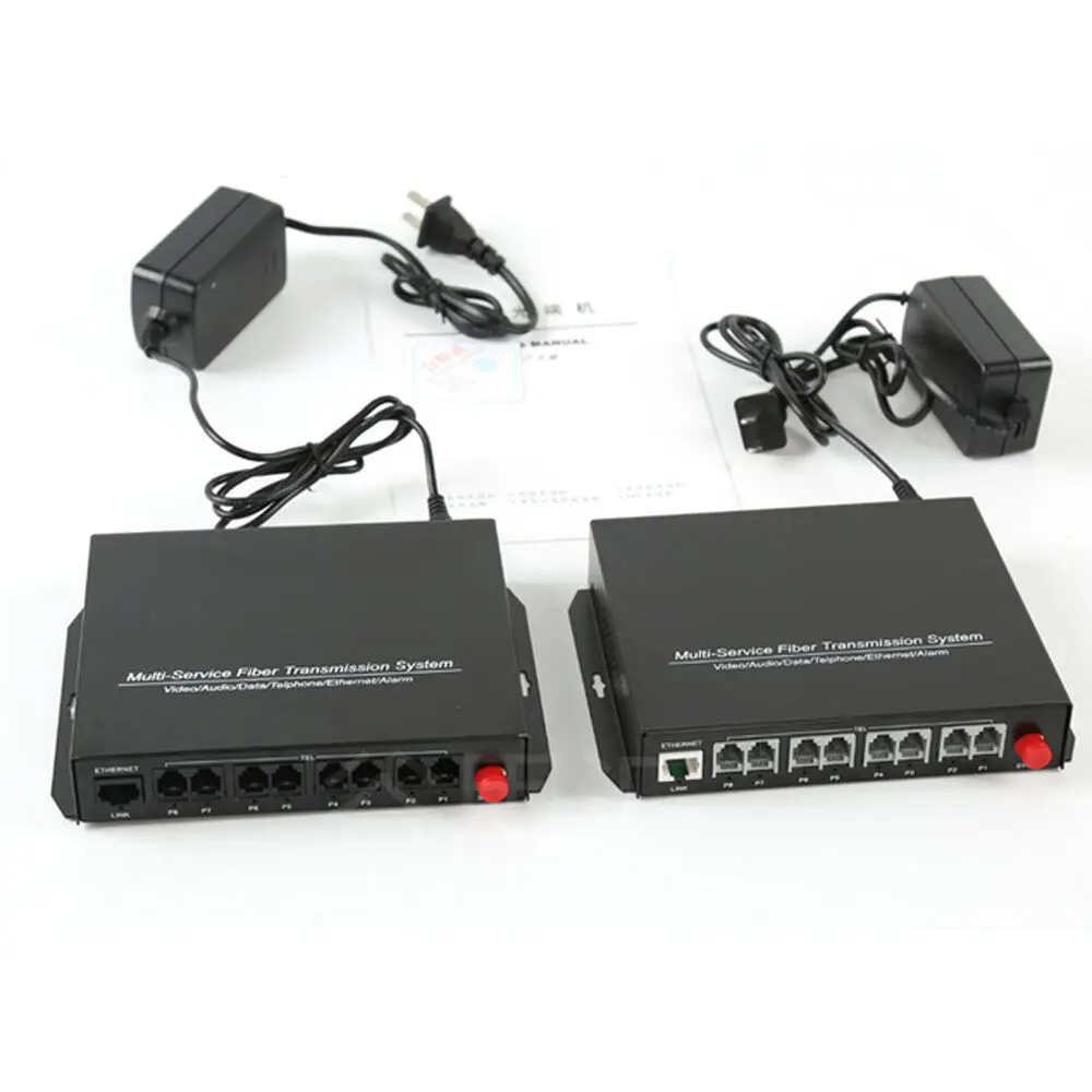 Премиум волоконно-оптический медиаконвертер PCM Voice с 10/100 м Ethernet | Электроника