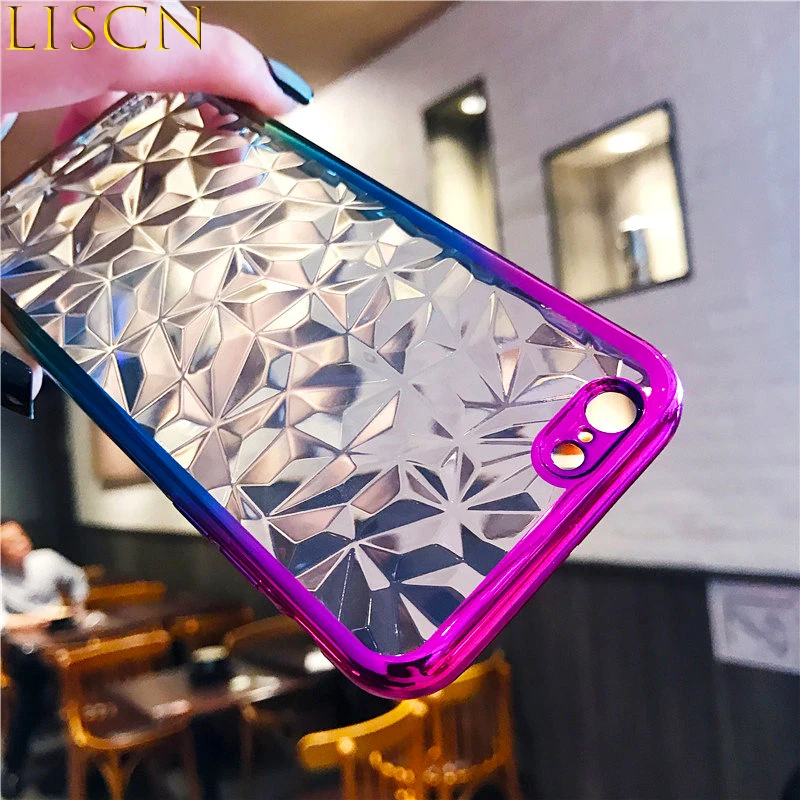 LISCN градиентное покрытие мягкий телефон чехол для iphone 7 8 7P 8P 6PX XR Xs Max милый задней