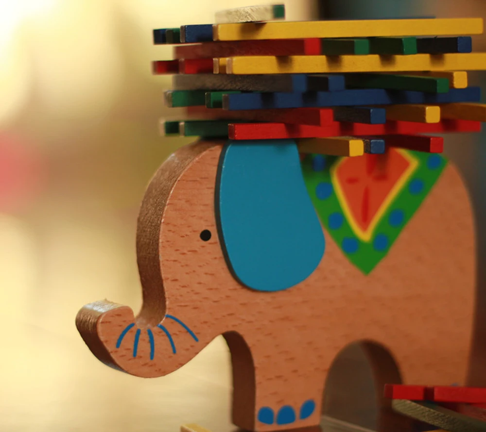 Игрушки для маленьких детей развивающие балансирующие блоки Слон/собака Детские деревянные игрушки бука баланс игры Монтессори