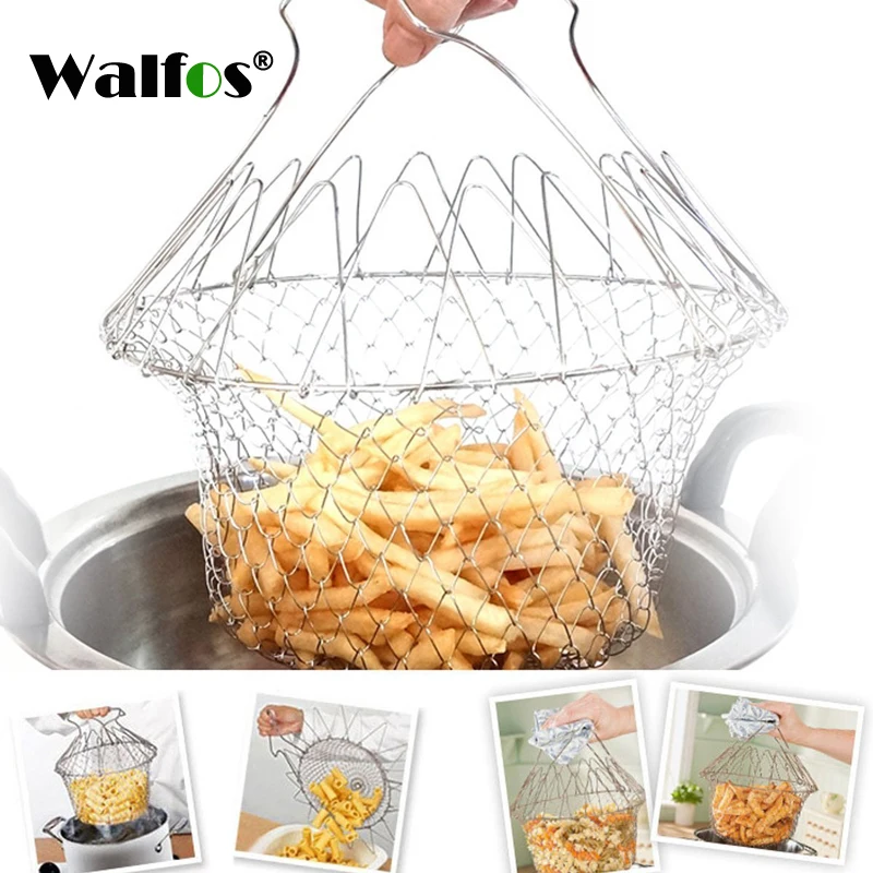 Expandable Fry Chef Basket Kitchen steamer Colander Magic Mesh Basket Strainer Net Cooking Steam Rinse Strain Basket|chef basket|fry chef basketfry chef - AliExpress