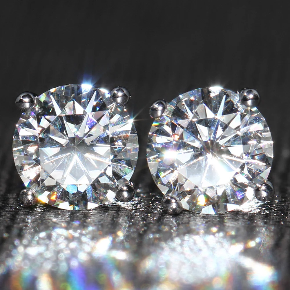 stud earring with moissanite KE16081201 (1)