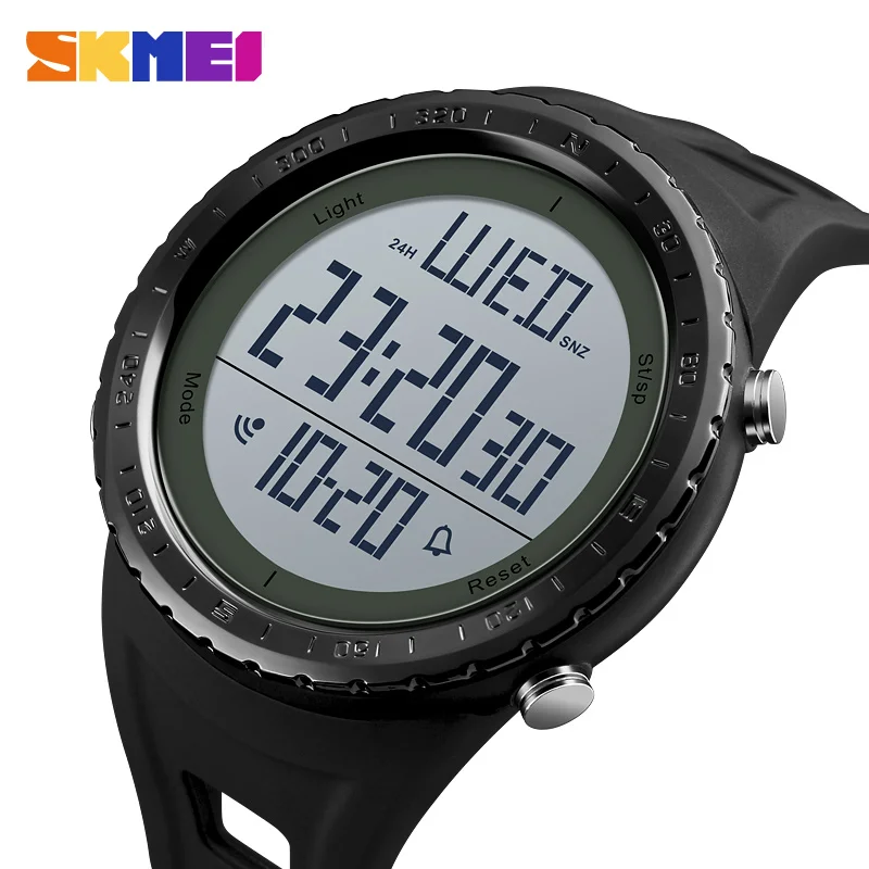 Acheter SKMEI Hommes Sports de Plein Air Militaire Montres Compte À Rebours Chronographe Étanche Numérique Montre De Mode Étudiant Montres Relogio