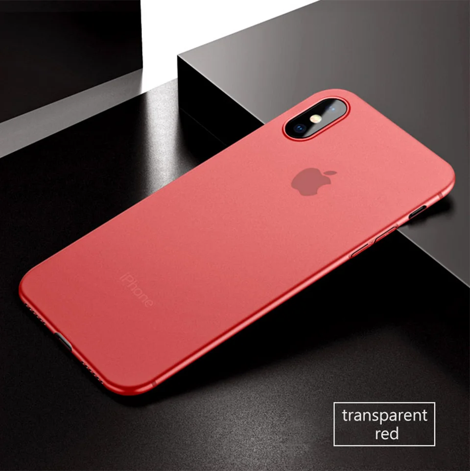 0.2mm Matte Transparent Phone Case For iPhone 7 7Plus 8 5 6S X MAX Case Ultra Thin Back Cover For iPhone XR XS Cases Capa Coque iphone 7 plus phone cases