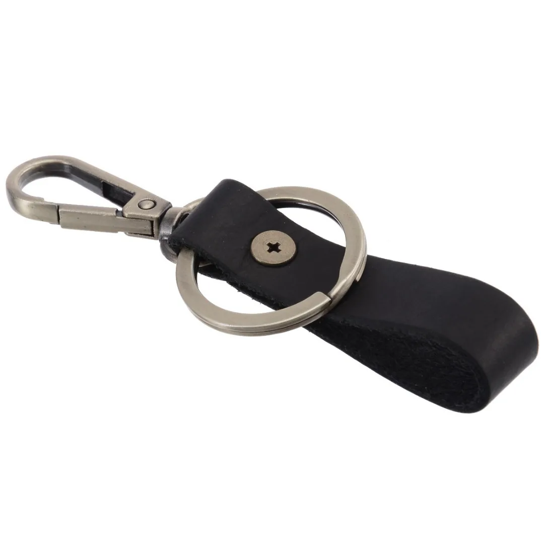 New Key Chain & Leather Belt Key Holder Ring Keychain Keyring Keyfob Detachable Brown / Black For Women Men Gifts