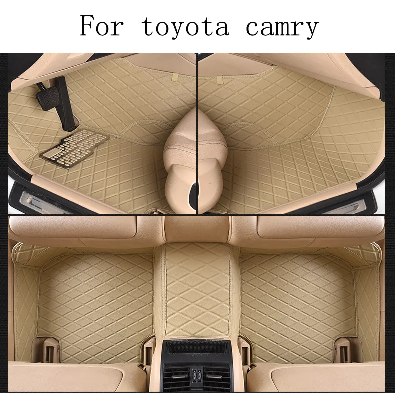 for toyota camry brand pu leather Wear resisting Car floor mats black