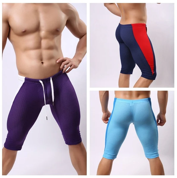 

BRAVE PERSON Multifunctional Men's Beach Board Shorts Mesh Breathable Knee-length Tights Shorts Beach Wear Shorts Men Trunks
