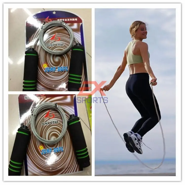 Wire Rope Skipping Steel Cable Ultra Speed Agility Wire Skipping Jump Rope Fast With Sponge Handle 2 (5)