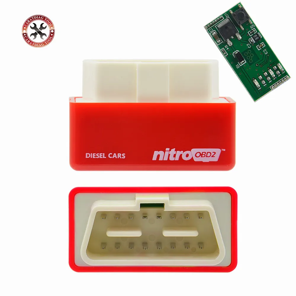 Чип тюнинг автомобильный Nitro чип с разъемом OBD2 работает дизельными