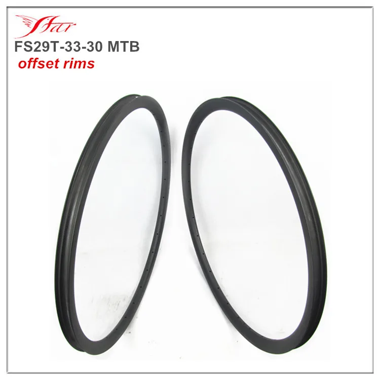 Sale Lightweight XC version MTB clincher rims 33mm wide 30mm deep mountain bicycle rims, 430g/pc XC version asymmetry clincher rims 6