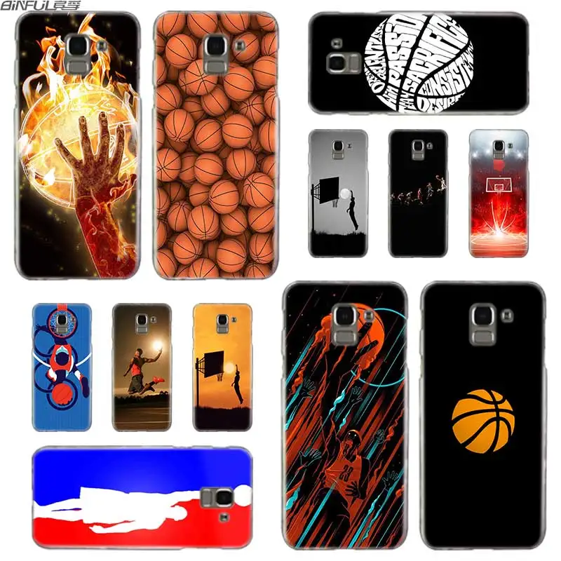 

BINFUL Transparent hard case for Samsung J3 J4 J5 J6 J7 J8 2015 2016 2017 EU 2018 Prime Max basketball sport