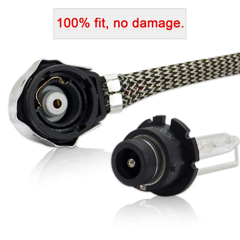 2 Pcs D2S D2R HID Xenon Headlight Bulbs AMP Socket Base Connectors Adapter Wiring Harness Cable Wire Plug 2 Pcs D2S D2R HID Xenon Headlight Bulbs AMP Socket Base Connectors Adapter Wiring Harness Cable Wire Plug