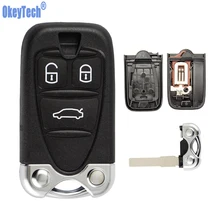 OkeyTech Chiave A Distanza Borsette 3 Bottoni Con Il Supporto Della Batteria per ALFA ROMEO 159 Brera 156 Spider di Ricambio Uncut Lama Accessori