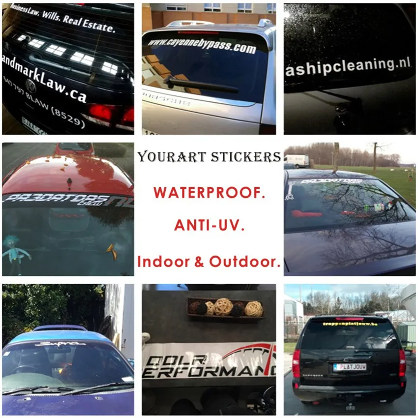 

For Wholesale Only Customer Custom Car Stickers JDM Sticker CUSTOM TEXT Script Front Windshield Graphic Vinyl Decal Stickers