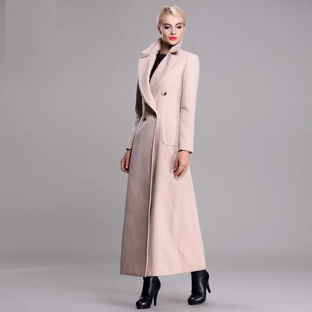 2015 winter and autumn long brand coats for women floor length coat