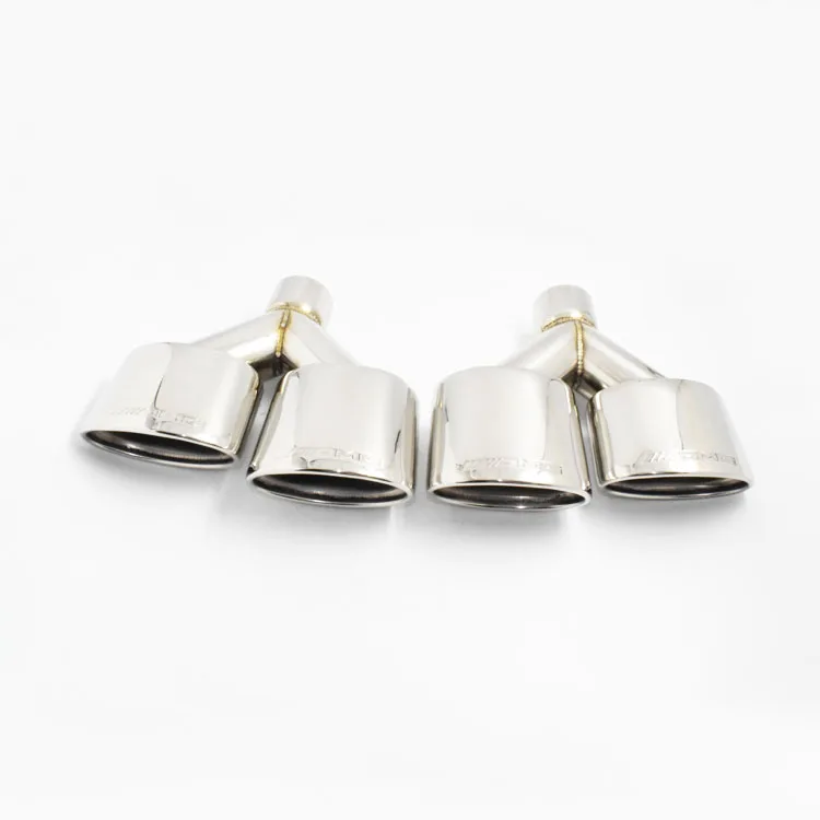 width26for Benz AMG Y style S63 s300 S320 S350 S500 s600 W204 Stainless Steel Exhaust Pipe Muffler Tip fit S63 BODY KIT stylish stainless steel car exhaust pipe muffler tip for benz 320 350 500