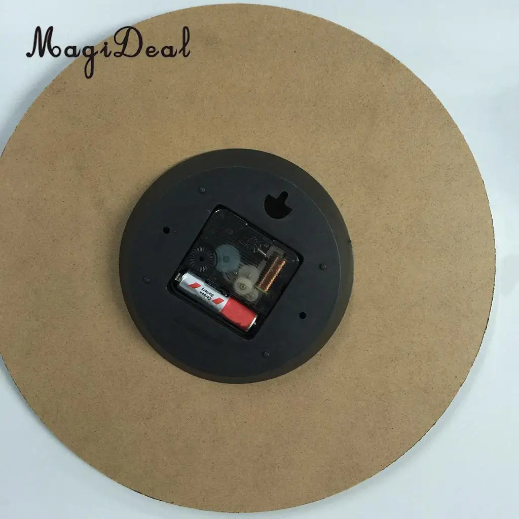 MagiDeal Vintage Round Wall Clock Home Wooden Retro Decor EST 1863 Old Town 12-hour Display for Home Office Coffee Shop 30cm