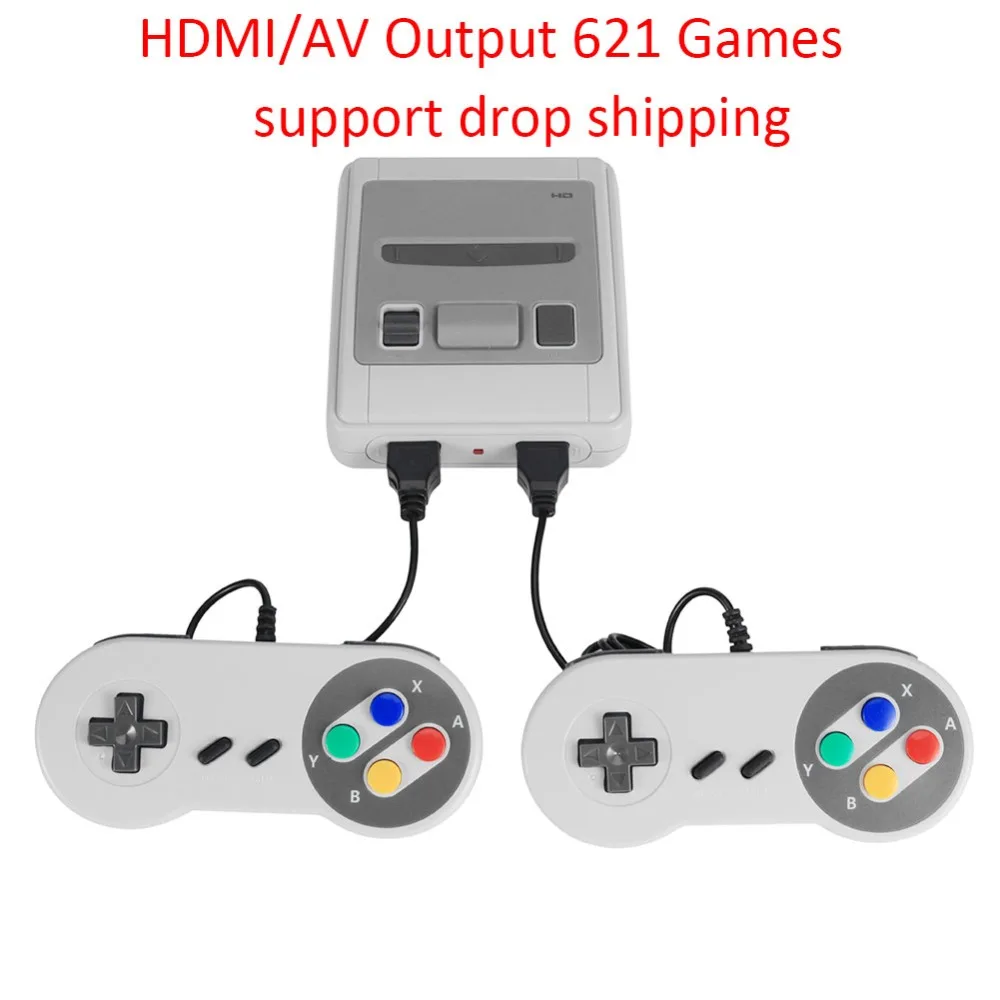 En Ligne 621 jeux enfance jeu vidéo Mini classique 4K TV AV HDMI 8Bit Console de jeu portable rétro lecteur de jeu w Gamepads Consola rétro