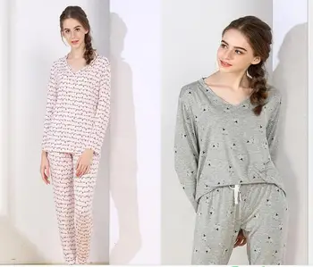

Free shipping.spring Brand new women Sleep Pajamas,sleeping home clothing,modal plus size sleepingwear,femme sales soft