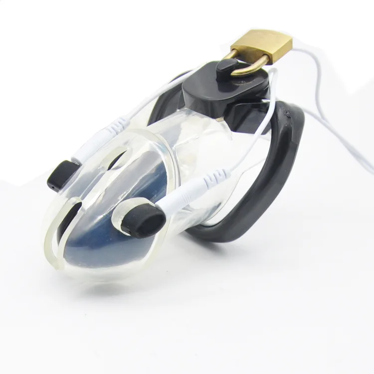 

Authentic Male Chastity Device with a Taste Shock / Bird Cage PU Soft Plastic Binding Lock CB6000