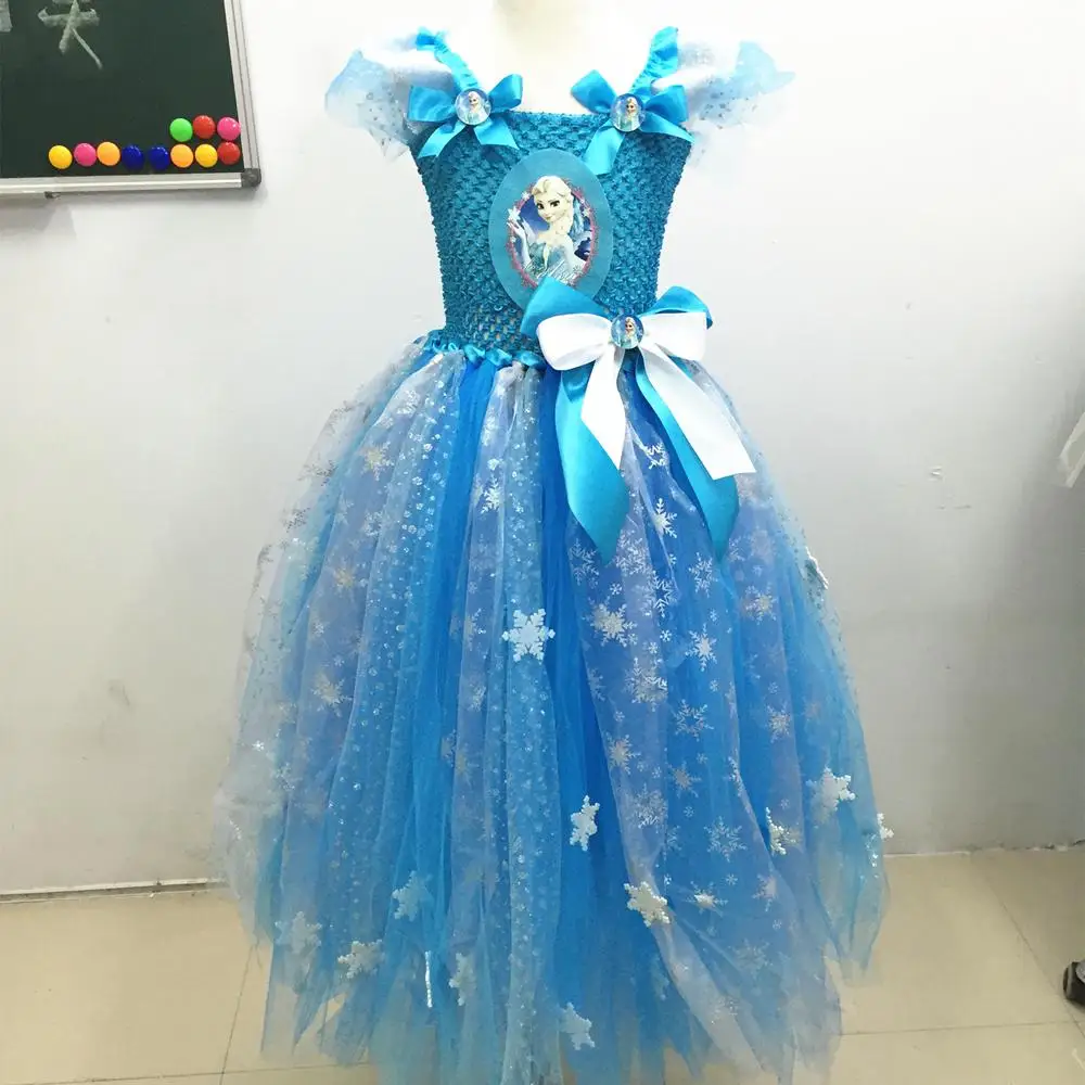 Girls Princess Dress Blue Snow Snow Romance Princess Dresses Dream