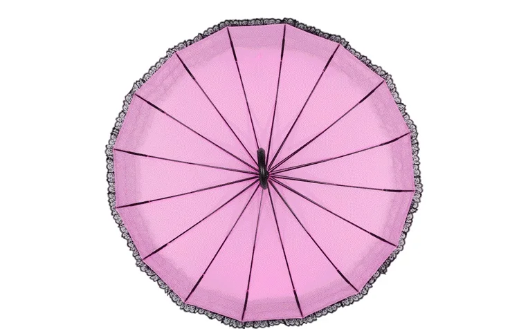 US $210.00 20pcs 14 Colors Pagoda Umbrella Longhandle Princess Lace Fancy Sunny and Rainy Umbrellas Lady Parasols