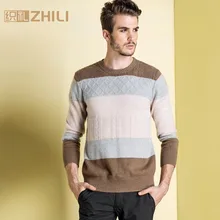 Зимний мужской джемпер чистый кашемировый Трикотажный свитер с круглым вырезом и длинным рукавом теплые пуловеры мужские Новые свитера утепленная одежда
