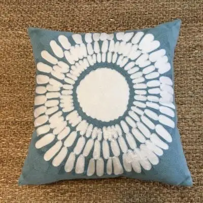 

Embroidery Pillow Cover BOHO Cushion CoverFeather and cotton embroidery cushion Boho Home Decor, Custom Size&Color 45X45CM/40CMR