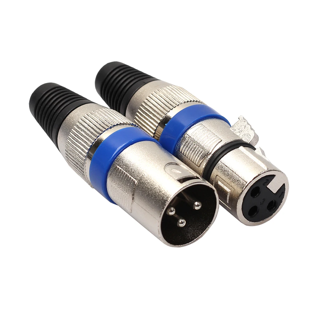5 пар XLR 3 Pin микрофонный аудиокабель разъемы Женский микрофон Женский Джек Мужской вилочный смеситель периферийные мужские/женские разъемы