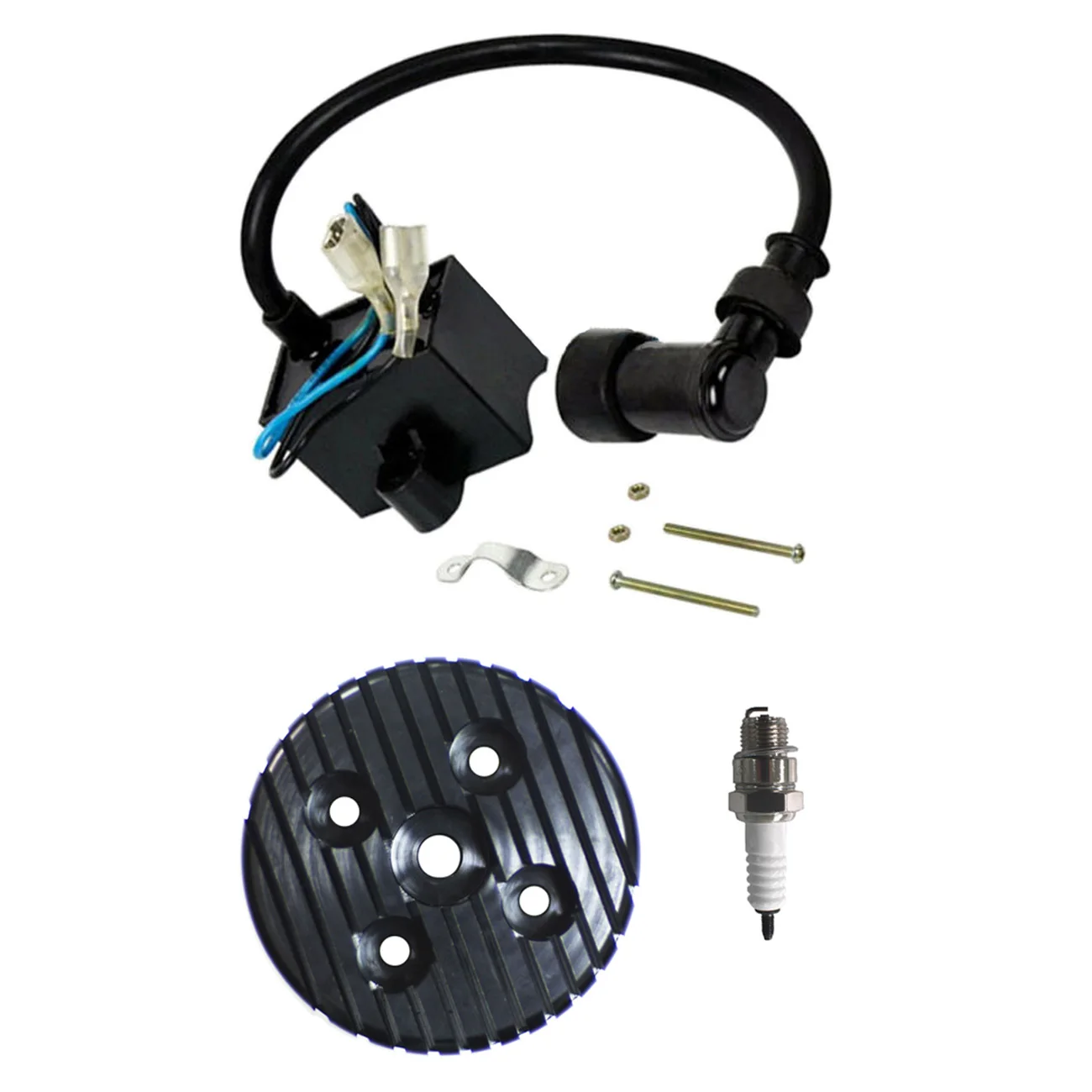 

CNC Cylinder Head Spark Plug Ignition Coil CDI Fit 80cc Motorized Bicycle