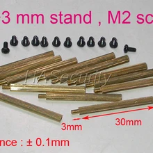 30+ 3 мм(12 шт.) латунь Стенд/скобка/бочка с M2-4mm винт для камеры безопасности печатной Установка модуля сборки