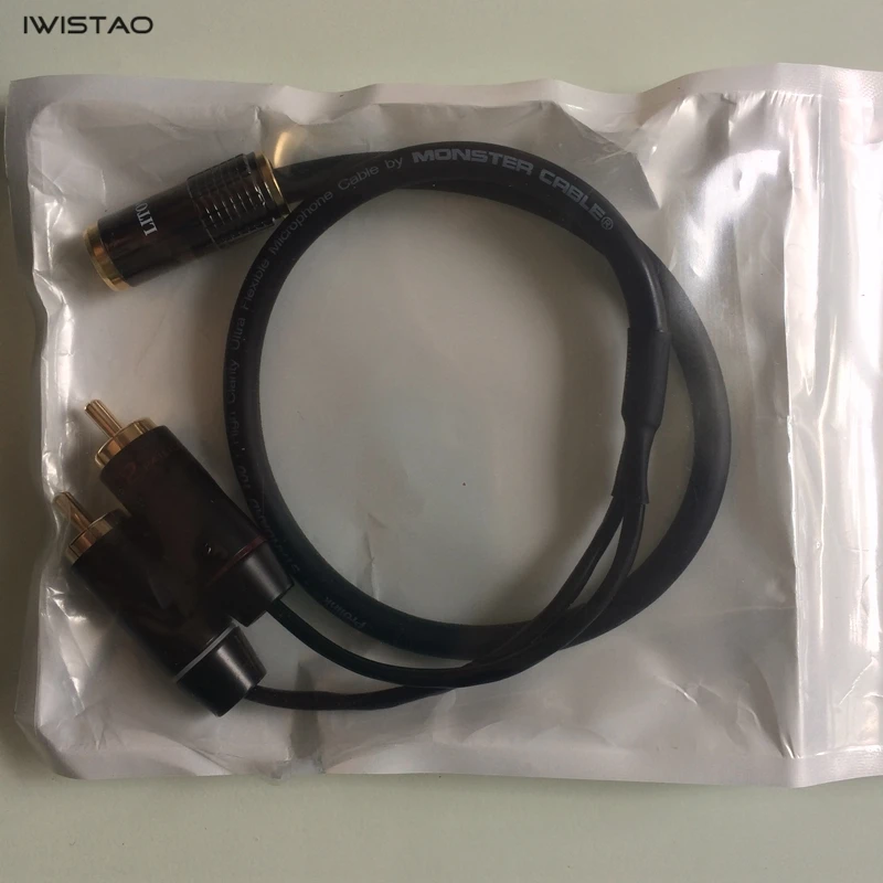 IWISTAO HIFI Cable RCA to 3 5mm Female Plug Audio Cable for DAC Preamplifier Output Connect Headphones 4N Oxyge Free Shipping