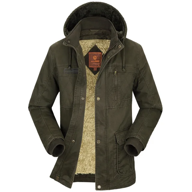 Cheap big discount of clearance sale last years senlinjeep  Mens warm plush men's coat jacket,men's outdoor jacket